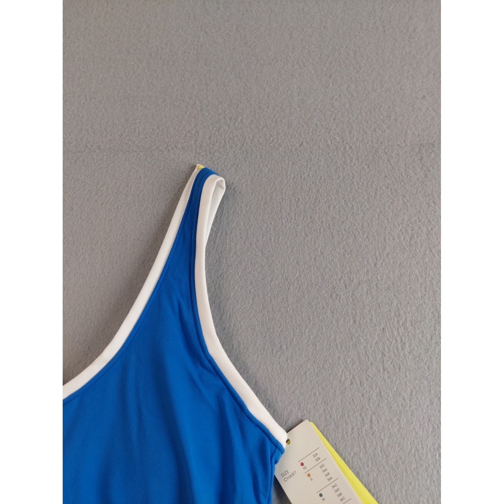 All In Motion Women‎ Sport Bra XS Blue V Neck White Trim Varsity Light Support - Picture 10 of 15
